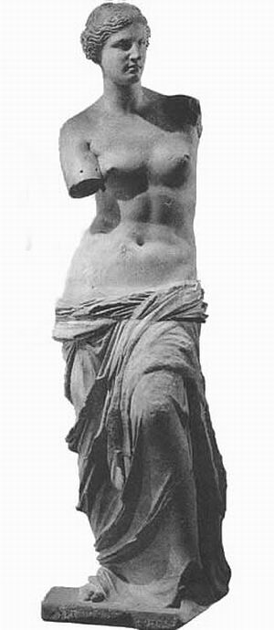  Aphrodite  ( Known as the "Venue de  Milo", c. 400 BC )