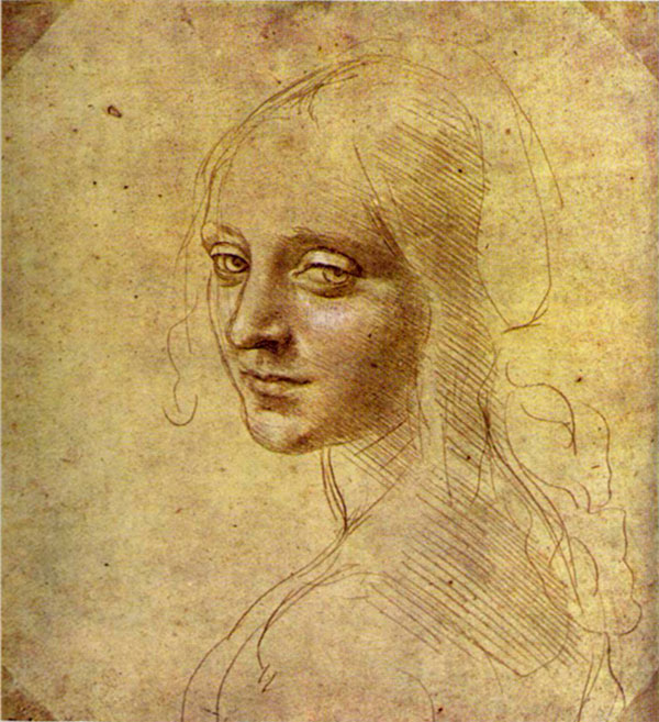 Study for the angel's head in the Louvre The Virgin of the Rocks (see p. 65)