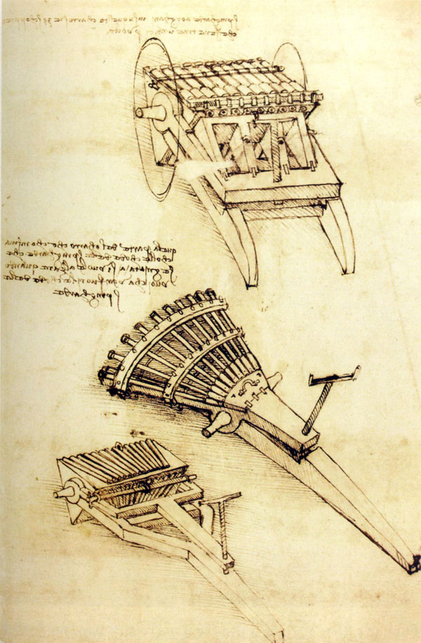 Sheet of Studies with multi-barrelled guns, c. 1482
