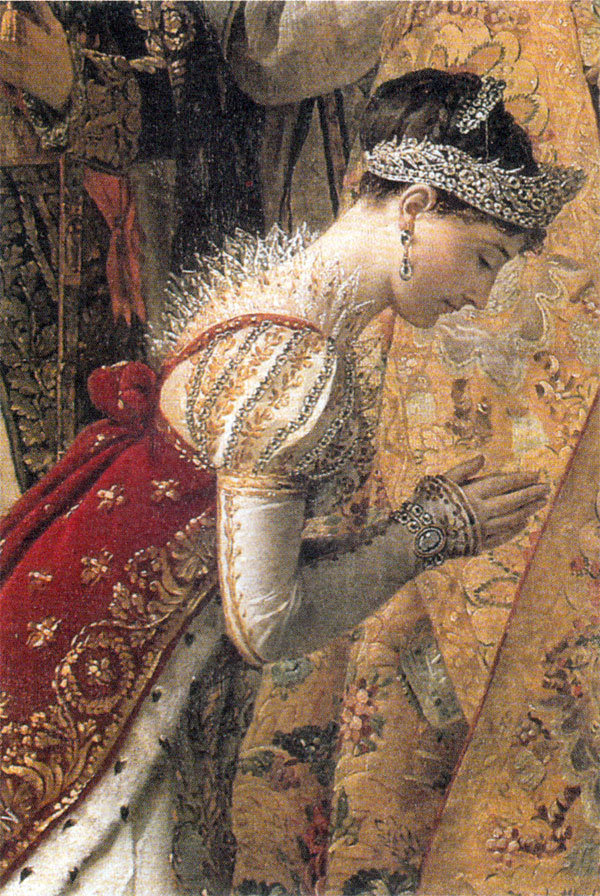 The Coronation ceremony, by the French painter David (detail)