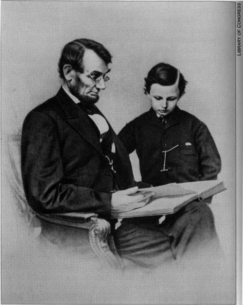 Lincoln with his son Tad in 1864