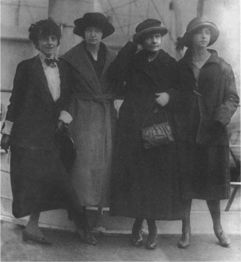 Mrs Meloney, Irene, Marie and Eve in the United States, 1921