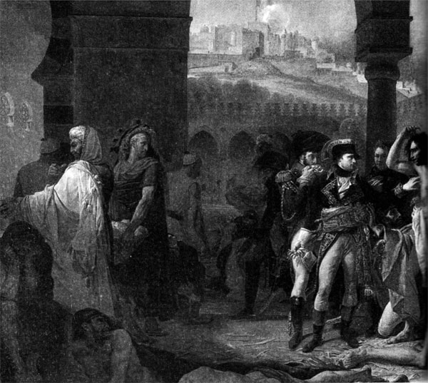 Napoleon visiting the plague affected people in Jaffa
