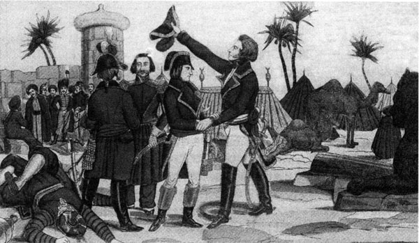 After the victory on the Turks, Kleber greets Napoleon - General you are as great as the world!