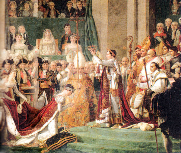 The coronation ceremony, by the French painter David (detail)