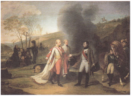 Encounter between Napoleon and the Austrian Emperor after the battle  of Austerlitz, by Antoine-Jean Gros. 