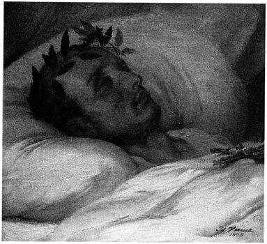 Napoleon on his death bed, by Horace Vernet