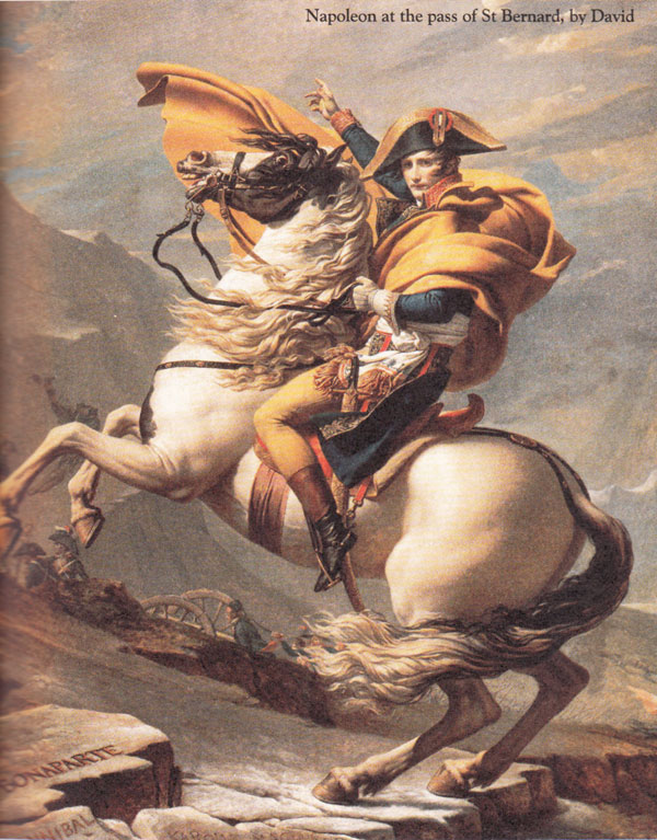 Napoleon at the pass of St Bernard, by David